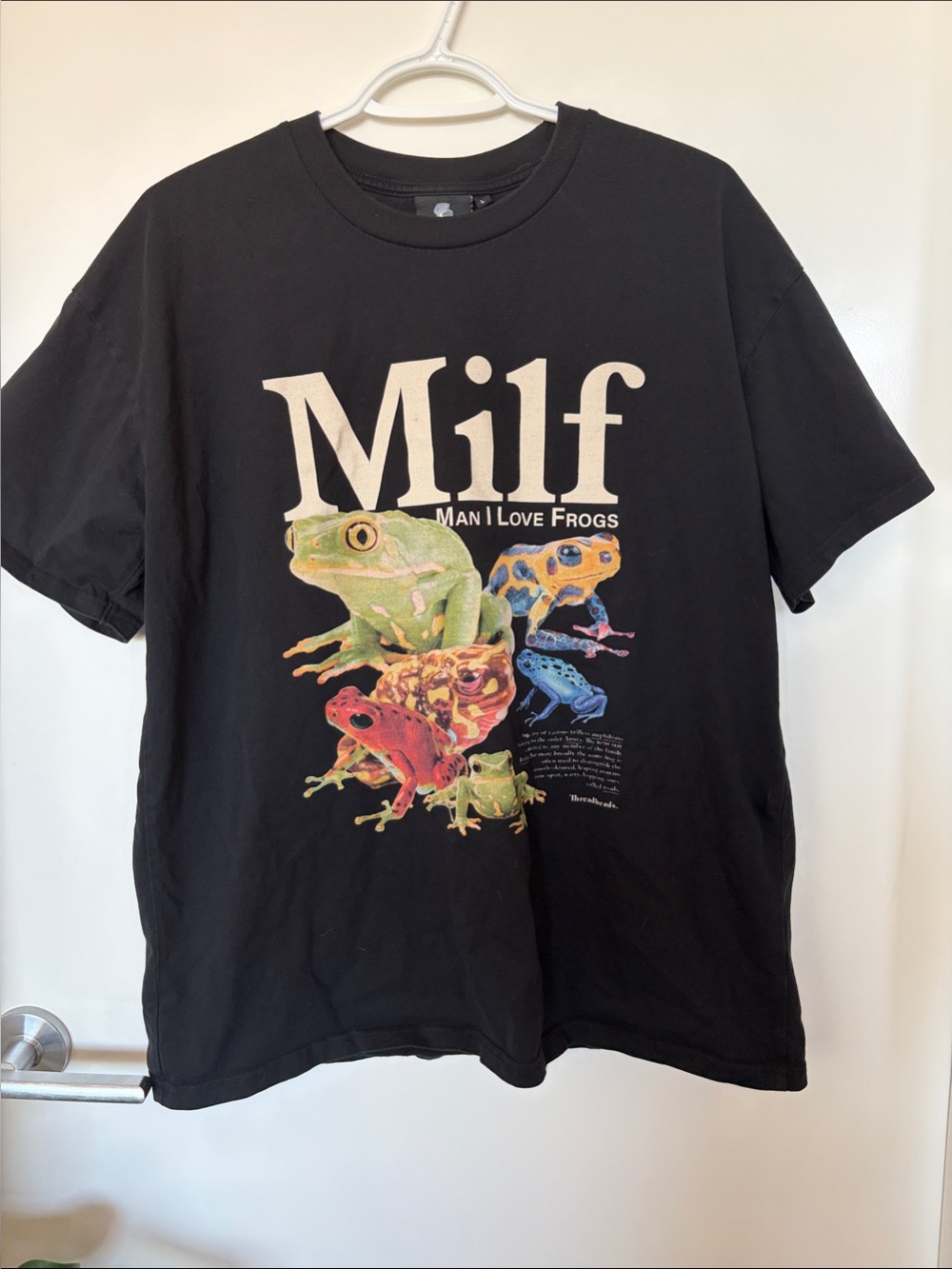 Milf Man I Love Frogs Black Graphic Tee